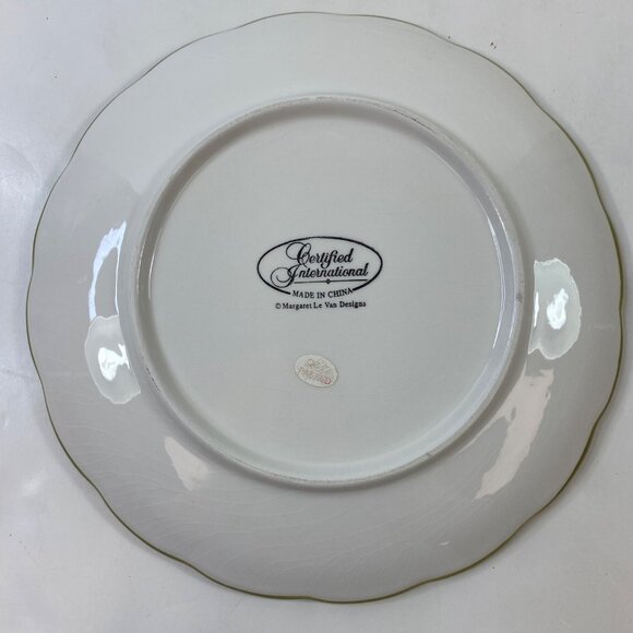 Certified International 8.5" Sunflower Salad Plates Set 4 Margaret Le Van - Picture 4 of 6